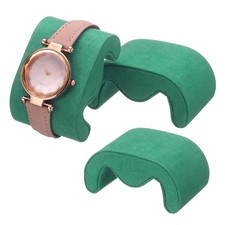 3pcs Watch Case Pillow, M-Shaped Velvet Bracelet Pillow, Dark Green