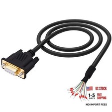 Connector RS232 RS485 9 Pin Serial Port Extension Cable 24 AWG Wire DB9 Female