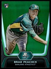 2012 Bowman Platinum Brad Peacock Rookie Oakland Athletics #60