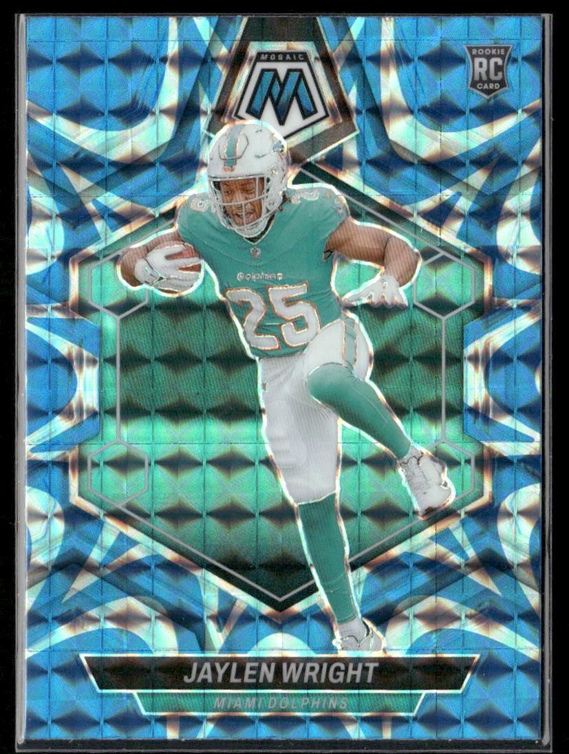 2024 Panini Mosaic #383 Jaylen Wright Mosaic Reactive Blue