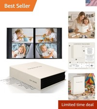 Baby Photo Album 4x6 Small Slip-In Photo Book with 200 Pockets, Cloth Cover G...