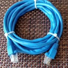 Blue Ethernet Patch Cable 10 ft RJ-45 to RJ-4...