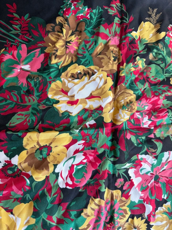 De Colección Albert Nipon 100% Seda 34”x34” Bufanda Floral Paisley Boho Arte para Usar Artístico Foto 3 de 4