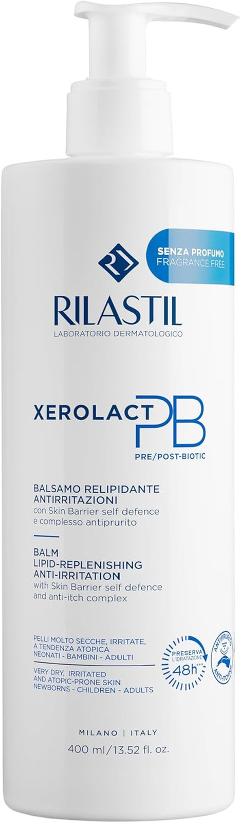 Xerolact Balsamo PB Viso E Corpo, Relipidante, Antirritazioni, Indicato per Neon