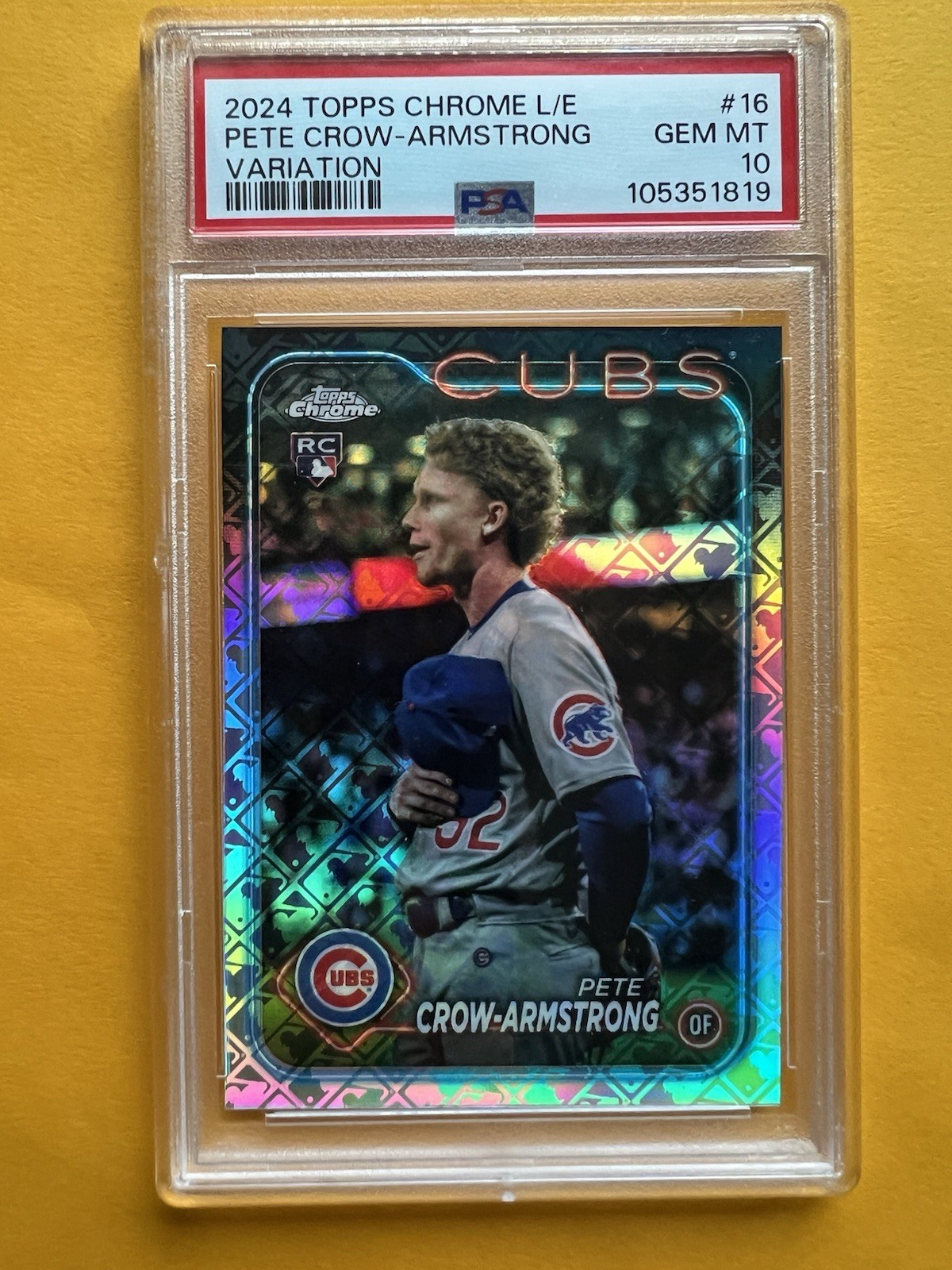 2024 Topps Chrome L/E #16 Variation Pete Crow-Armstrong RC PSA 10