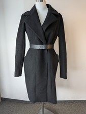 Weekend Max Mara Wollmantel, Schwarz, EU 36 &ndash; G&uuml;rtel, Gebraucht