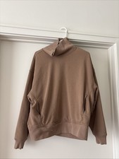 Alo Yoga Hazy Mock Neck Pullover - Latte Size XS