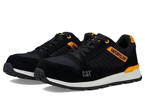 Caterpillar Venward CT Jazz Suede Mens Shoes Black/Cat Yellow 10 D - Medium