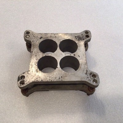 Rare Offenhauser 4-hole 2 inch Carburetor Spacer OFFY Used