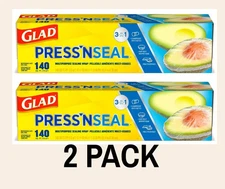 Glad Press'N Seal Plastic Multipurpose Food Wrap, 140 +140 = 280 sq ft Roll