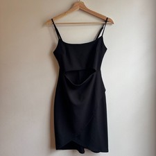 Lulus On The Town Black Cutout Bodycon Mini Dress Size Medium M