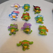 McDonald  s Hello Kitty x Teenage Mutant Ninja Turtles Figures Lot of 10 Used TMN