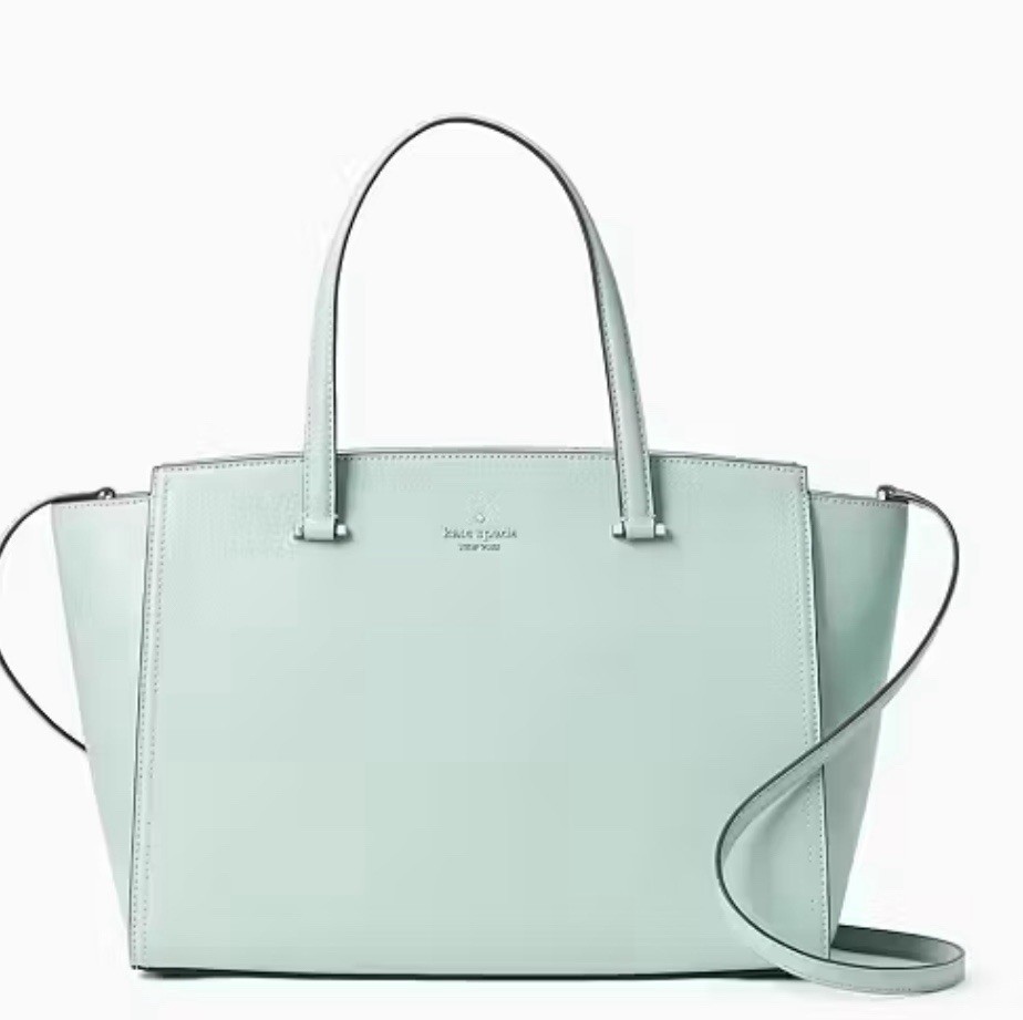 Kate Spade Geraldine Patterson Satchel Shoulder Purse Bag Mint