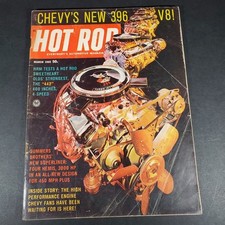 HOT ROD Magazine March 1965 396 V8 Chevy Oldsmobile 442 Hemi Drag Racing