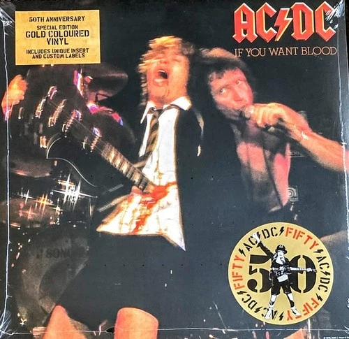 AC/DC IF YOU WANT BLOOD YOU'VE GOT IT -  GOLD VINYL LP " NEW, SEALED "