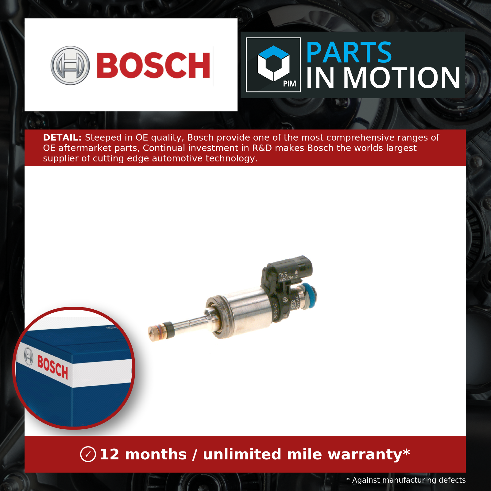 Petrol Fuel Injector fits FORD FOCUS Mk3 1.0 12 to 20 Nozzle Valve Genuine Bosch