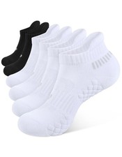 CLOSEMATE Men  s Running Socks Cushioned Ankle Socks Low Cut Athletic Sport
