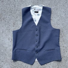 Vintage Levi  s Panatela Blue Vest Men  s Large Western Dress Waistcoat
