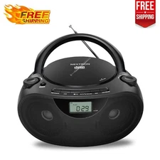 Portable CD Boombox CD player with Bluetooth USB Radio User-Friendly Black US