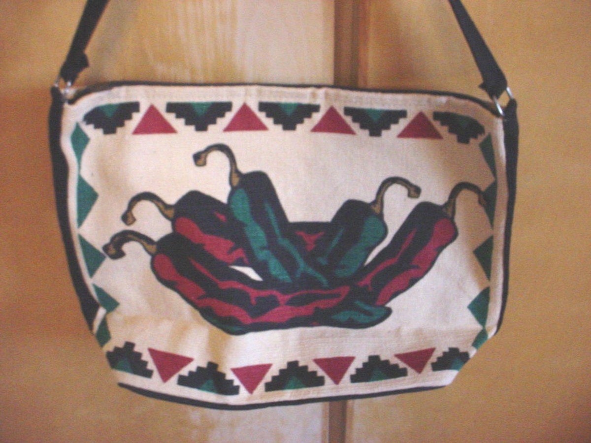 Colorful Red Green Chilli sturdy canvas zipper HANDBAG | eBay