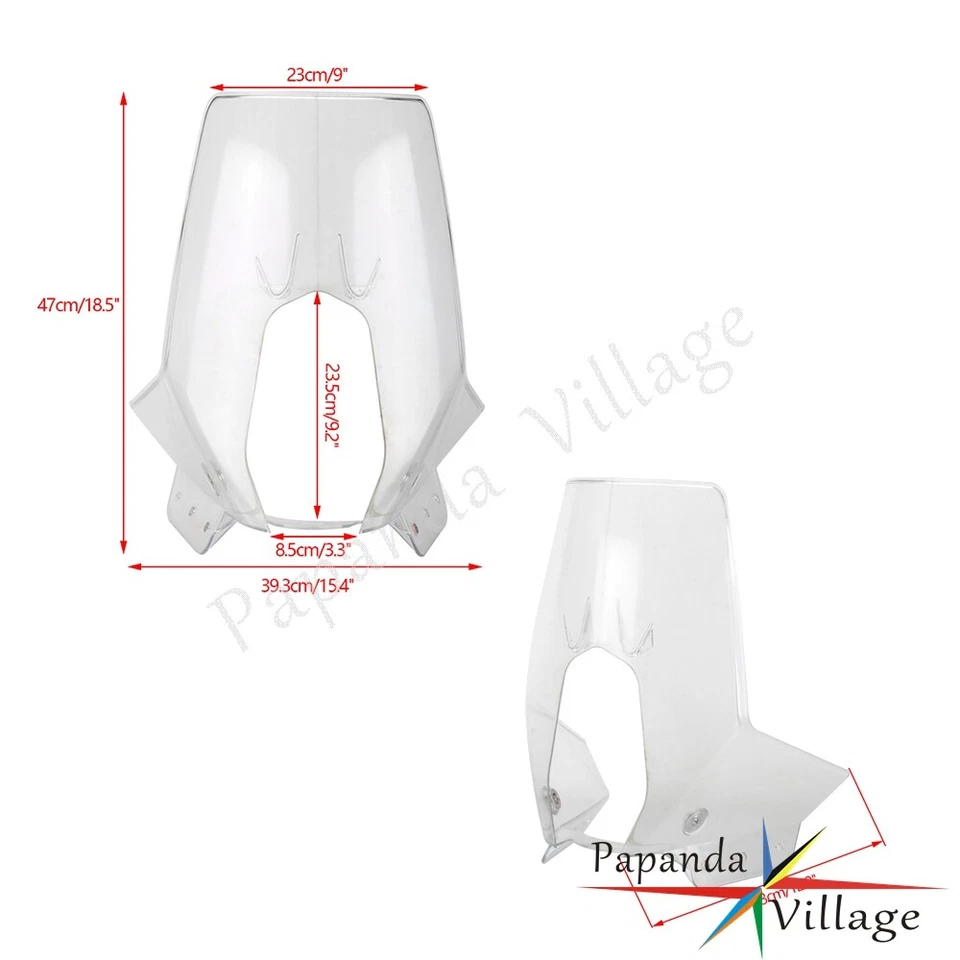 Clear Front Headlight Fairing Windshield For KTM 790/890 ADVENTURE-R EXC FE BAJA - Image 2 of 4