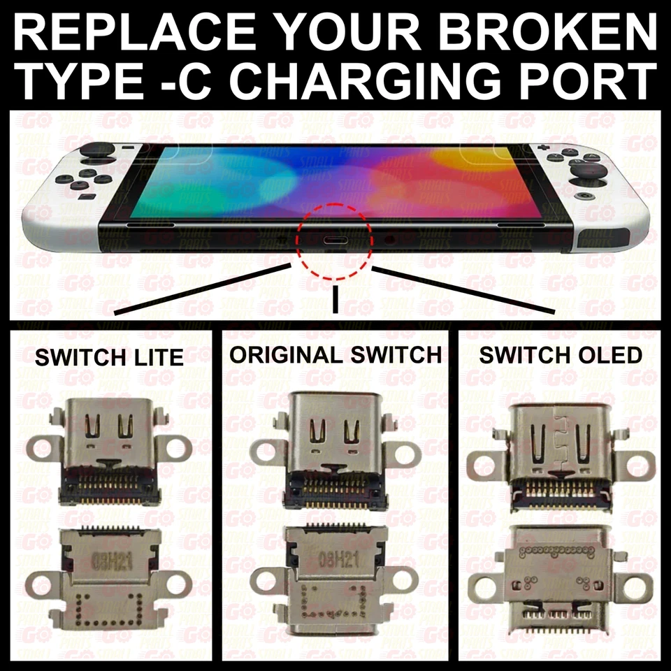 Оригинальный порт USB типа C для зарядной док-станции Nintendo Switch/NS/Lite/OLED - Изображение 4 из 4