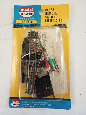 Model Power 3963 Railroad N-Scale Remote Switch RH, *NOS New* In Sealed Package*