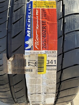 ONE BRAND NEW 265/40ZR18 (101Y) Michelin Pilot Sport PS2 N4
