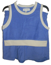 New Girls Large 10-12 Blue Terry Tank Top and Skirt Set Free ASsembly 100 Cott