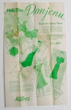 Vintage 1950s Nelly Don Onion Paper Ad Flyer 17 x 10 for Framing Display -   p-a