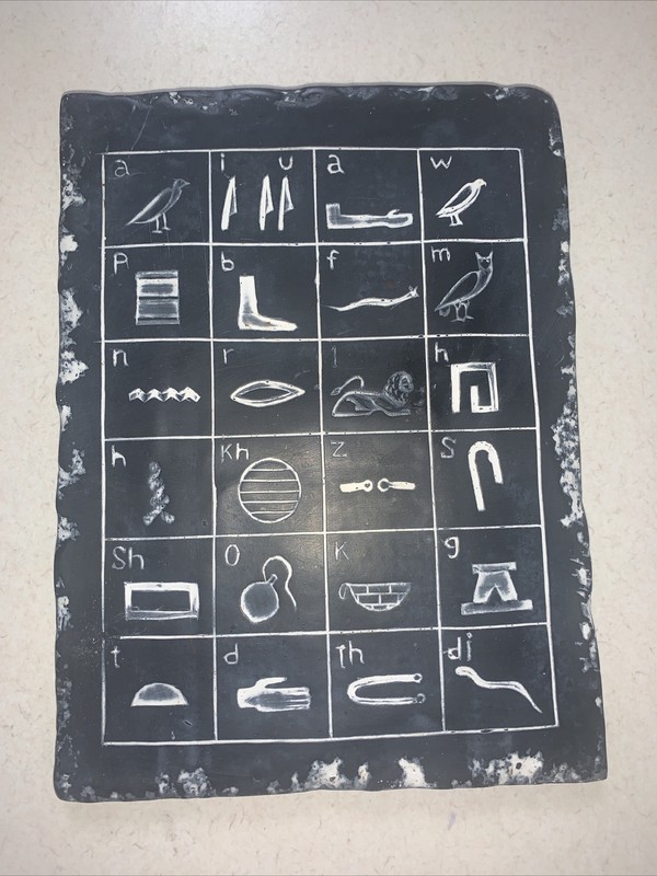 Egyptian Alphabet Hieroglyph Tablet, Field Museum