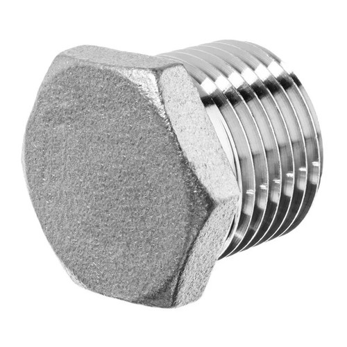 Hex Head Plug 1" Class 150, 304 Stainless Steel Threaded Pipe Fitting - Picture 4 of 8