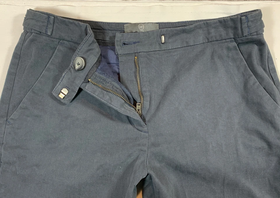 Pantalones Alexander McQueen Pantalones Mujer Talla 42 Gris Oscuro Pierna Recta Hechos en Italia Foto 2 de 4