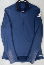 Adidas Running Reflective ClimaHeat Run Jacket Track Blue Top Thumb S AP9708