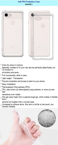 Anti-Scratch Screen Protector Shock Absorbing Case f Google Pixel 3 Verizon USA - 第 4/4 張圖片