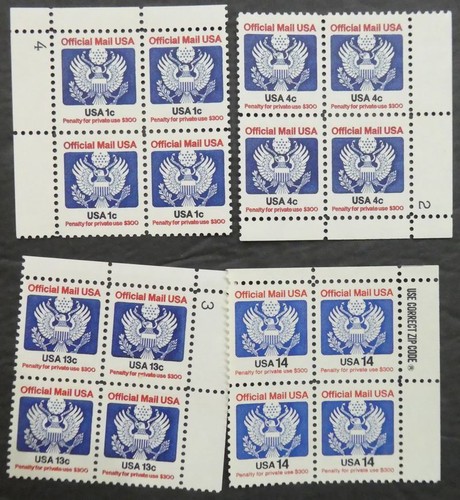 EDW1949SELL : USA 1983-85 Scott #O127 33, 138 P/Bs Cplt. VF, Mint NH. Cat - Picture 2 of 3