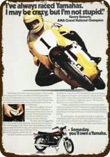 1974 YAMAHA RD350 Motorcycle Kenny Roberts Vin-Lok DECORATIVE REPLICA METAL SIGN