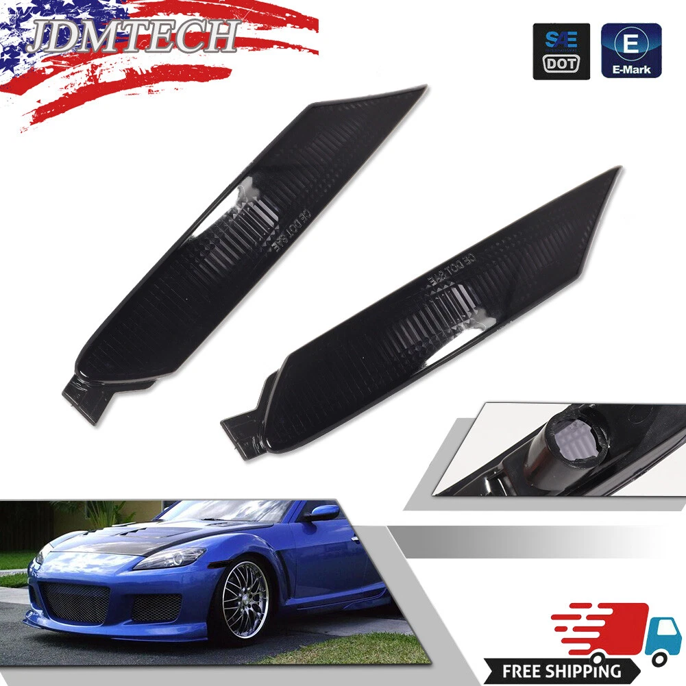 Luces De Señalización Laterales Ahumadas Estilo JDM Para Mazda RX-8 2004-2008 - Pack De 2 Piezas, Diseño Moderno