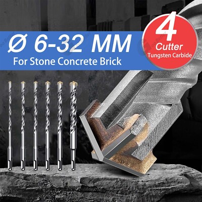 6-32MM SDS Drill Bits SDS+ PLUS Drill Bit Masonry Concrete Brick Cross Head End