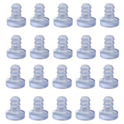 100 Pcs Anti-collision Rubber Particle Soft Cabinet Door Bumpers Hole Plug