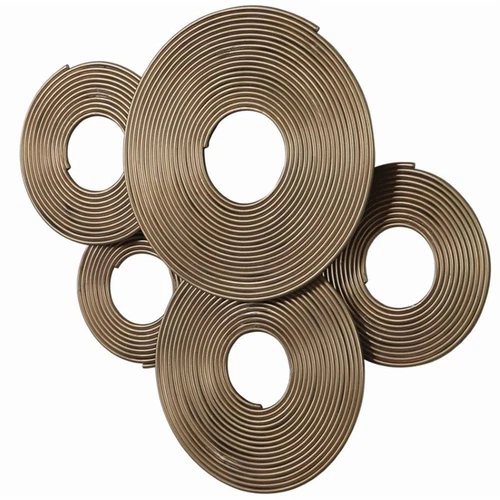 Uttermost Ahmet Contemporary Iron Metal Rings Wall Decor in Soft Gold - Picture 3 of 7