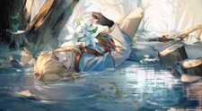Anime link breath of the wild princess zelda hylian Stitched Gaming Mat Desk
