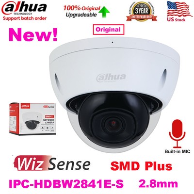 New! Dahua 8MP 4K Wizsense Dome IPC-HDBW2841E-S IP Camera MIC SMD Plus Outdoor