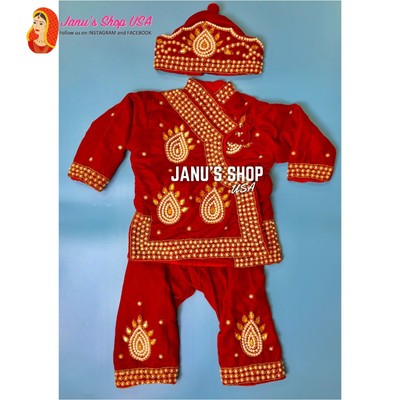Velvet Pasni Set Baby Weaning Dress Rice Feeding Ceremony Set