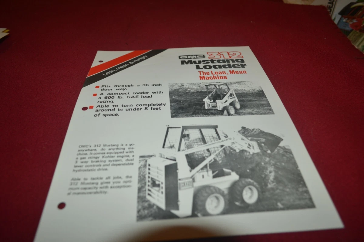 Owatonna MUSTANG 312 Skid Steuer Lader Dealer's Broschüre AMIL15 ver4