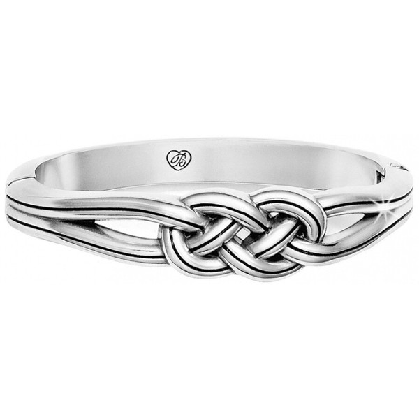 Brighton Interlok Interlock Hinged Bangle Bracelet Silver Knot