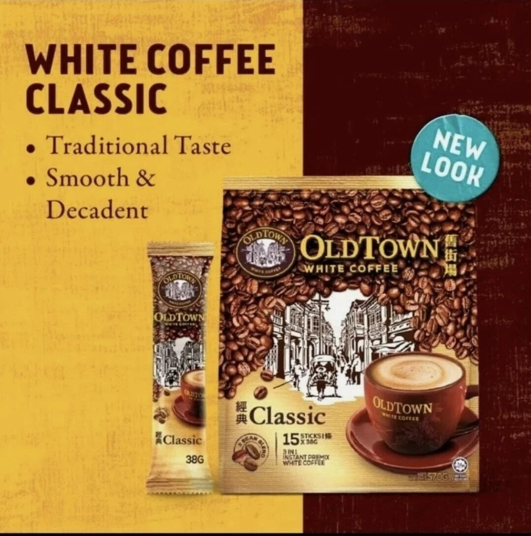 Old Town 3-In-1 Instant Classic White Coffee 15 Sticks x 38g (2 Packs/30 sticks)