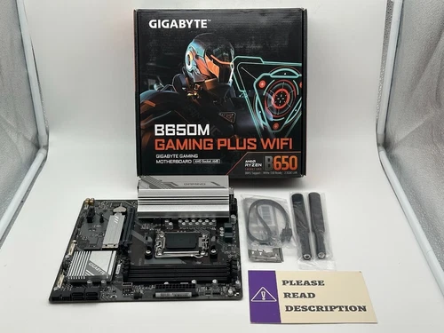 GIGABYTE B650M GAMING PLUS WIFI AM5 AMDM-ATX DDR5 Motherboard READ/FOR PARTS