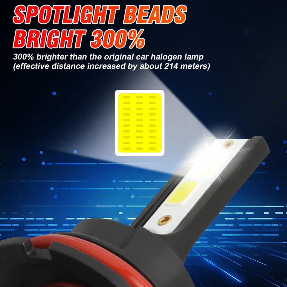 Kit de bombillas LED de haz alto/bajo para Dodge Neon 1995-2005 - 6000K 2 piezas 9007 Foto 4 de 4