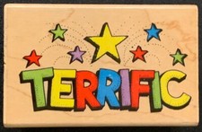 Hero Arts Terrific With Stars Teacher Rubber Stamp